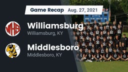 Recap: Williamsburg   vs. Middlesboro  2021