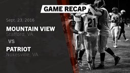 Recap: Mountain View  vs. Patriot   2016