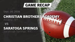 Recap: Christian Brothers Academy  vs. Saratoga Springs  2016