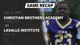 Recap: Christian Brothers Academy  vs. LaSalle Institute  2015