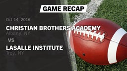 Recap: Christian Brothers Academy  vs. LaSalle Institute  2016