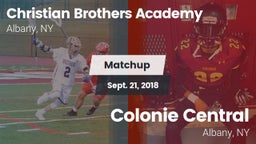 Matchup: Christian Brothers A vs. Colonie Central  2018