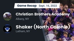 Recap: Christian Brothers Academy  vs. Shaker  (North Colonie) 2022