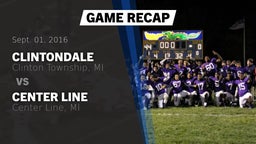 Recap: Clintondale  vs. Center Line  2016