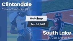 Matchup: Clintondale vs. South Lake  2016