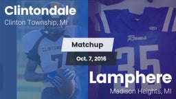 Matchup: Clintondale vs. Lamphere  2016