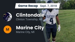 Recap: Clintondale  vs. Marine City  2018