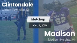 Matchup: Clintondale vs. Madison 2019