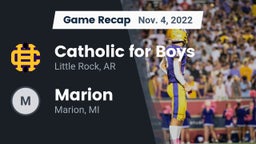 Recap: Catholic  for Boys vs. Marion   2022
