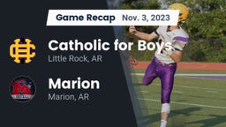 Recap: Catholic  for Boys vs. Marion  2023