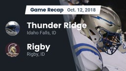 Recap: Thunder Ridge  vs. Rigby  2018