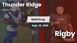 Matchup: Thunder Ridge High S vs. Rigby  2020
