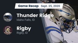 Recap: Thunder Ridge  vs. Rigby  2020