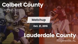 Matchup: Colbert County vs. Lauderdale County  2016