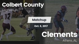 Matchup: Colbert County vs. Clements  2017