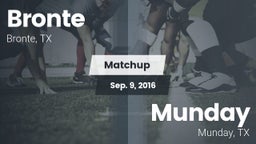 Matchup: Bronte vs. Munday  2016