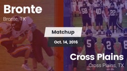 Matchup: Bronte vs. Cross Plains  2016