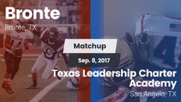 Matchup: Bronte vs. Texas Leadership Charter Academy  2017