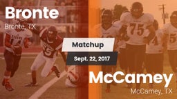 Matchup: Bronte vs. McCamey  2017