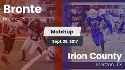 Matchup: Bronte vs. Irion County  2017