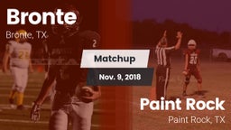 Matchup: Bronte vs. Paint Rock  2018