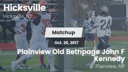 Matchup: Hicksville High vs. Plainview Old Bethpage John F Kennedy  2017