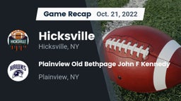 Recap: Hicksville  vs. Plainview Old Bethpage John F Kennedy  2022