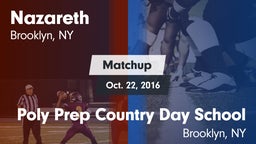 Matchup: Nazareth vs. Poly Prep Country Day School 2016