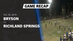 Recap: Bryson  vs. Richland Springs  2015