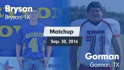 Matchup: Bryson vs. Gorman  2016
