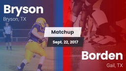 Matchup: Bryson vs. Borden  2017