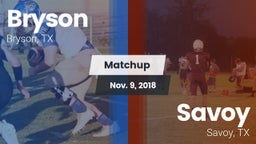 Matchup: Bryson vs. Savoy  2018