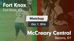 Matchup: Fort Knox vs. McCreary Central  2016