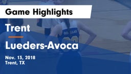 Trent  vs Lueders-Avoca  Game Highlights - Nov. 13, 2018