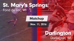 Matchup: St. Mary's Springs vs. Darlington  2016