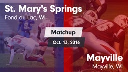 Matchup: St. Mary's Springs vs. Mayville  2016