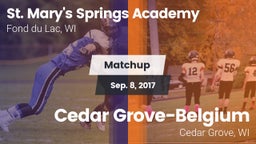 Matchup: St. Mary's Springs vs. Cedar Grove-Belgium  2017