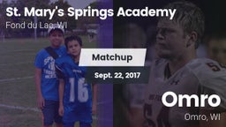 Matchup: St. Mary's Springs vs. Omro  2017