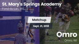 Matchup: St. Mary's Springs vs. Omro  2018