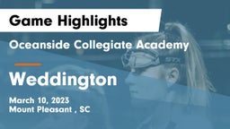 Oceanside Collegiate Academy vs Weddington  Game Highlights - March 10, 2023