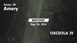 Matchup: Amery vs. OSCEOLA JV 2016
