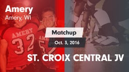 Matchup: Amery vs. ST. CROIX CENTRAL JV 2016