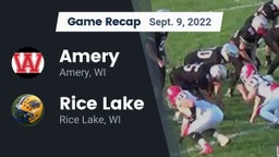 Recap: Amery  vs. Rice Lake  2022