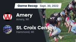 Recap: Amery  vs. St. Croix Central  2022