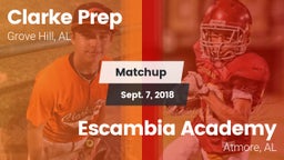 Matchup: Clarke Prep vs. Escambia Academy  2018