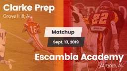 Matchup: Clarke Prep vs. Escambia Academy  2019