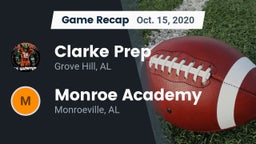 Recap: Clarke Prep  vs. Monroe Academy  2020