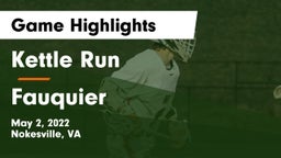 Kettle Run  vs Fauquier  Game Highlights - May 2, 2022