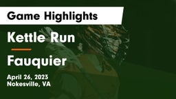 Kettle Run  vs Fauquier  Game Highlights - April 26, 2023