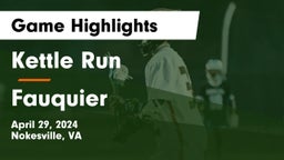 Kettle Run  vs Fauquier  Game Highlights - April 29, 2024